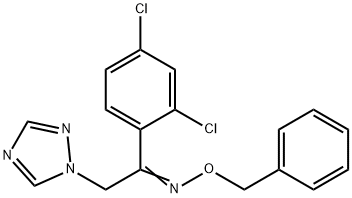 1-(2,4-dichlorophenyl)-2-(1H-1,2,4-triazol-1-yl)ethan-1-one O-(phenylmethyl)oxime Structure