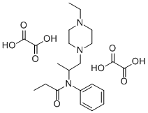 N-(1-Methyl-2-(4-ethylpiperazino)ethyl)propionanilide dioxalate Structure