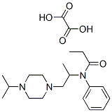 옥살산,N-페닐-N-[1-(4-프로판-2-일피페라진-1-일)프로판-2-일]프로파나미드 구조식 이미지