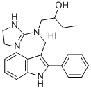 2-Butanol, 1-((4,5-dihydro-1H-imidazol-2-yl)((2-phenyl-1H-indol-3-yl)m ethyl)amino)-, monohydroiodide Structure