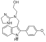 2-(N-(2-Imidazolin-2-yl)-N-(2-(p-methoxyphenyl)-3-indolylmethyl)amino) ethanol hydriodide Structure