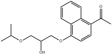 4-(2-Hydroxy-3-isopropoxypropoxy)-1-naphthalenylethanone Structure