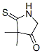 4,4-Dimethyl-5-thioxopyrrolidin-3-one Structure