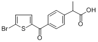 4-((5-Bromo-2-thienyl)carbonyl)-alpha-methylbenzeneacetic acid Structure