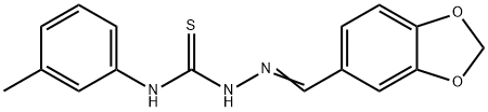 1,3-벤조디옥솔-5-카브알데히드N-(3-메틸페닐)티오세미카바존 구조식 이미지