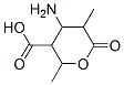 2H-Pyran-3-carboxylicacid,4-aminotetrahydro-2,5-dimethyl-6-oxo-, Structure