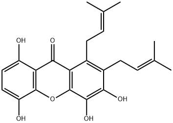 1,4,5,6-Tetrahydroxy-7,8-diprenylxanthone Structure