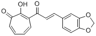 2,4,6-CYCLOHEPTATRIEN-1-ONE, 3-[3-(1,3-BENZODIOXOL-5-YL)-1-OXO-2-PROPENYL]-2-HYDROXY- 구조식 이미지