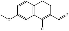 1-클로로-7-메톡시-3,4-디하이드로-나프탈렌-2-카바데하이드 구조식 이미지