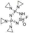 3,3,5,5-Tetrakis(1-aziridinyl)-1-fluoro-3,3,5,5-tetrahydro-1H-1,2,4,6,3,5-thiatriazadiphosphorine 1-oxide Structure