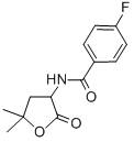 BENZAMIDE, N-(5,5-DIMETHYL-2-OXOTETRAHYDRO-3-FURYL)-p-FLUORO- Structure