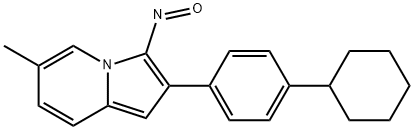 2-(4-cyclohexylphenyl)-6-methyl-3-nitroso-indolizine Structure