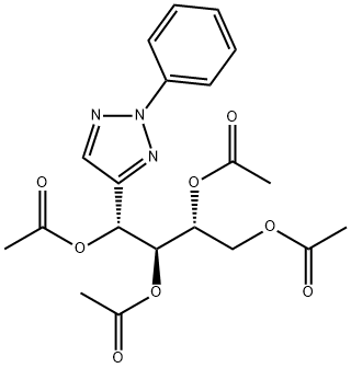 (1R,2S,3R)-1-(2-Phenyl-2H-1,2,3-triazol-4-yl)butane-1,2,3,4-tetrol tetraacetate Structure