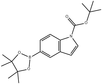 1-TERT-BUTOXYCARBONYLINDOLE-5-BORONIC ACID, PINACOL ESTER Structure