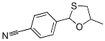 Benzonitrile, 4-(5-methyl-1,3-oxathiolan-2-yl)- (9CI) Structure