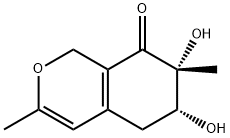 8H-2-Benzopyran-8-one, 1,5,6,7-tetrahydro-6,7-dihydroxy-3,7-dimethyl-, (6R,7R)- (9CI) Structure