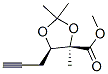 1,3-Dioxolane-4-carboxylicacid,2,2,4-trimethyl-5-(2-propynyl)-,methylester,(4R,5R)-(9CI) Structure