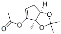 4H-Cyclopenta-1,3-dioxol-6-ol,3a,6a-dihydro-2,2,6a-trimethyl-,acetate,(3aR,6aR)-(9CI) 구조식 이미지