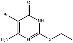6-AMINO-5-BROMO-2-(ETHYLTHIO)PYRIMIDIN-4-OL Structure