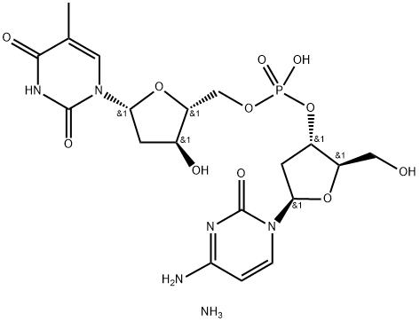 2'-DEOXYCYTIDYLYL(3'5')-THYMIDINEAMMONIU M Structure