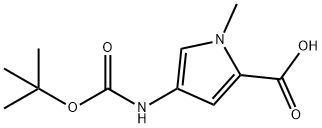 4-TERT-BUTOXYCARBONYLAMINO-1-METHYL-1H-PYRROLE-2-CARBOXYLIC ACID 구조식 이미지