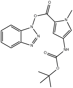 4-TERT-BUTOXYCARBONYLAMINO-1-METHYL-1H-PYRROLE-2-CARBOXYLIC ACID BENZOTRIAZOL-1YL ESTER Structure