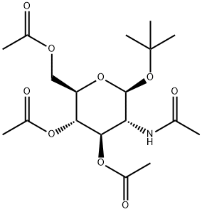 TERT-BUTYL 2-ACETAMIDO-3,4,6-TRI-O-ACETYL-2-DEOXY-BETA-D-GLUCOPYRANOSIDE Structure