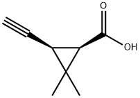 Cyclopropanecarboxylic acid, 3-ethynyl-2,2-dimethyl-, (1R-cis)- (9CI) Structure