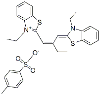 3-ethyl-2-[2-[(3-ethyl-3H-benzothiazol-2-ylidene)methyl]but-1-enyl]benzothiazolium p-toluenesulphonate  구조식 이미지