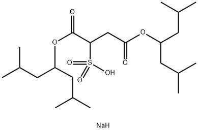 sodium 1,4-bis(1-isobutyl-3-methylbutyl) sulphonatosuccinate Structure