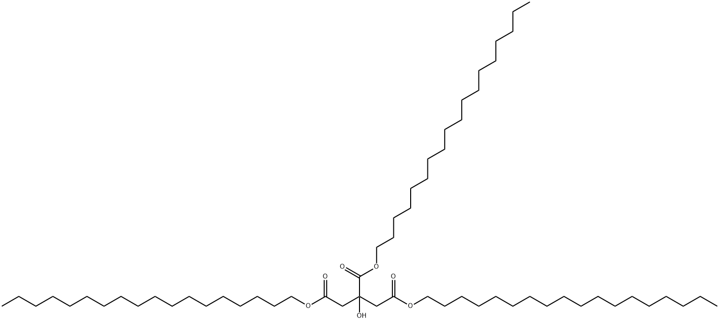 trioctadecyl 2-hydroxypropane-1,2,3-tricarboxylate  Structure