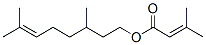 3,7-디메틸옥트-6-에닐3-메틸부트-2-에노에이트 구조식 이미지