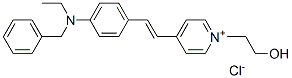 4-[2-[4-[benzyl(ethyl)amino]phenyl]vinyl]-1-(2-hydroxyethyl)pyridinium chloride  구조식 이미지