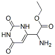 4-Pyrimidineacetic acid, alpha-amino-1,2,3,6-tetrahydro-2,6-dioxo-, ethyl ester (9CI) Structure