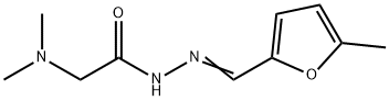 Glycine, N,N-dimethyl-, [(5-methyl-2-furanyl)methylene]hydrazide (9CI) Structure