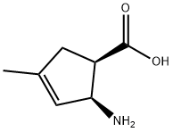 3-Cyclopentene-1-carboxylicacid,2-amino-4-methyl-,(1R,2S)-(9CI) Structure