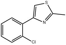4-(2-클로로페닐)-2-메틸티아졸 구조식 이미지