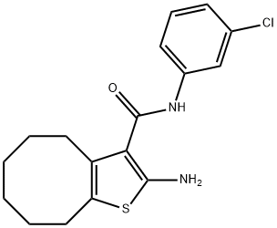 2-AMINO-N-(3-CHLOROPHENYL)-4,5,6,7,8,9-HEXAHYDROCYCLOOCTA[B]THIOPHENE-3-CARBOXAMIDE Structure