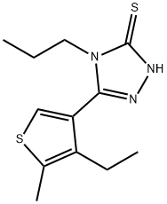 5-(4-ETHYL-5-METHYLTHIEN-3-YL)-4-PROPYL-4H-1,2,4-TRIAZOLE-3-THIOL 구조식 이미지