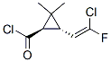 Cyclopropanecarbonyl chloride, 3-(2-chloro-2-fluoroethenyl)-2,2-dimethyl-, [1R-[1alpha,3beta(Z)]]- (9CI) Structure