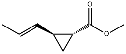 Cyclopropanecarboxylic acid, 2-(1E)-1-propenyl-, methyl ester, (1R,2S)- (9CI) Structure