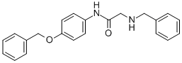 N-[4-(PHENYLMETHOXY)PHENYL]-2-[(PHENYLMETHYL)AMINO]-ACETAMIDE Structure