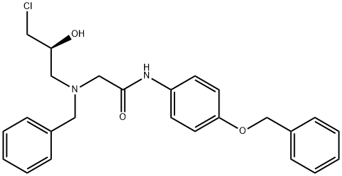 (S)-2-[BENZYL-(3-CHLORO-2-HYDROXY-PROPYL)-AMINO]-N-(4-BENZYLOXY-PHENYL)-ACETAMIDE
 Structure