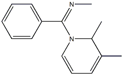 Pyridine, 1,2-dihydro-2,3-dimethyl-1-[(methylimino)phenylmethyl]- (9CI) Structure