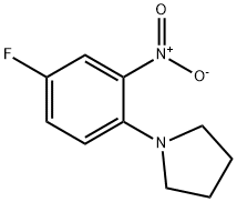 1-(4-플루오로-2-니트로페닐)피롤리딘 구조식 이미지