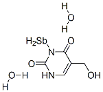 antimony: 5-(hydroxymethyl)-1H-pyrimidine-2,4-dione: dihydrate Structure