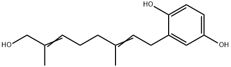 2-(8-Hydroxy-3,7-dimethyl-2,6-octadienyl)-1,4-benzenediol Structure