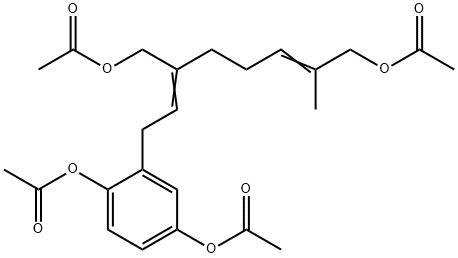 디아세트산2-[8-(아세틸옥시)-3-[(아세틸옥시)메틸]-7-메틸-2,6-옥타디에닐]-1,4-페닐렌에스테르 구조식 이미지