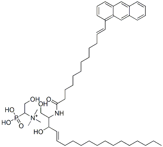 N-12-(anthryl)-11-dodecenoylsphingosine-1-phosphorylcholine Structure