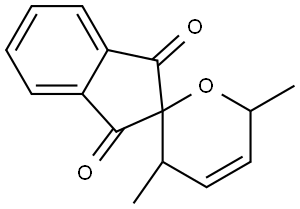 3',6'-Dihydro-3',6'-dimethylspiro[2H-indene-2,2'-[2H]pyran]-1,3-dione Structure